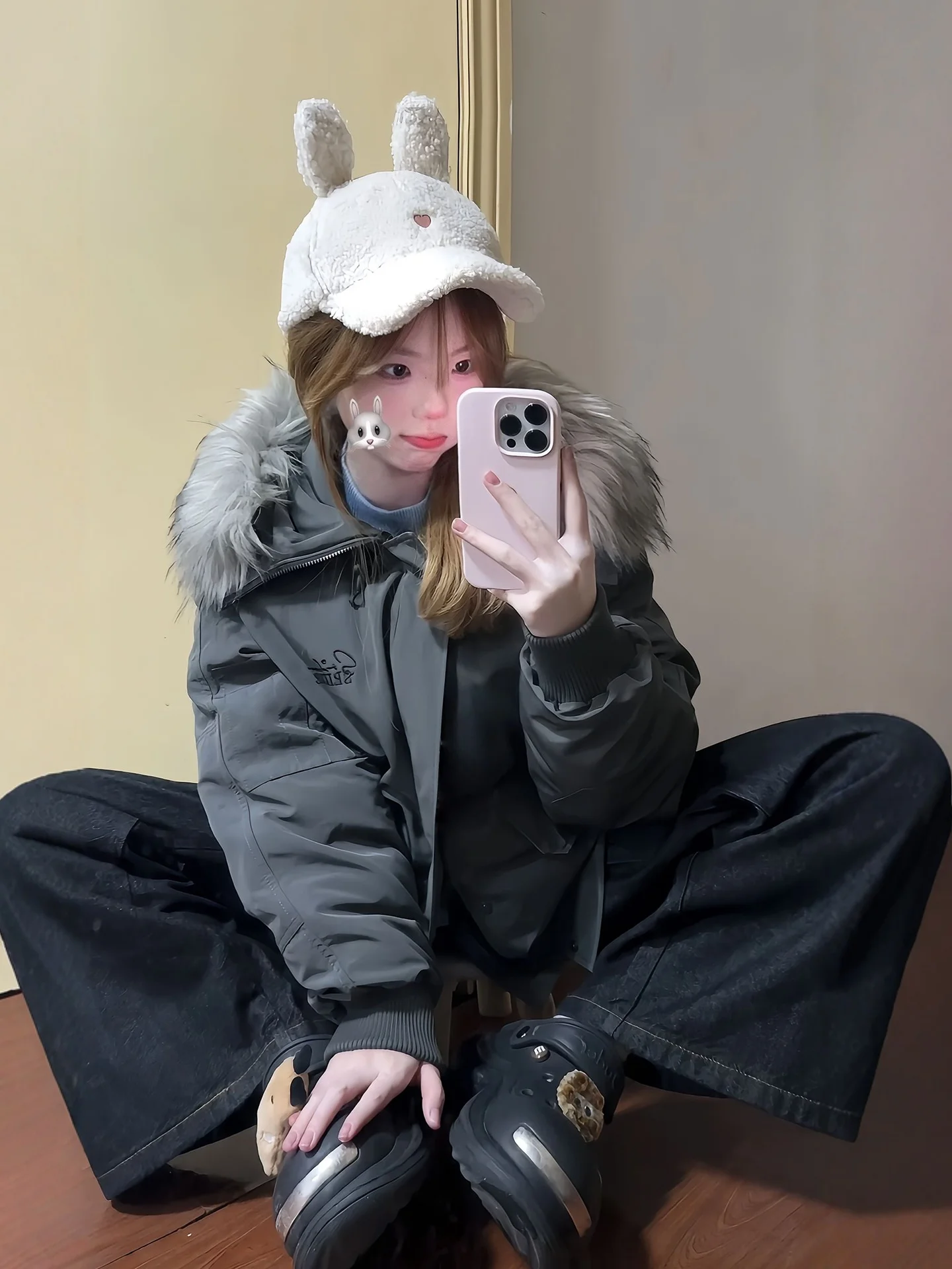 

Parkas Oversize Womens Autumn Insulated Slim-Fitting European Style Fiber Padded Adjustable Warm-Keeping Athleisure Zippers Girl