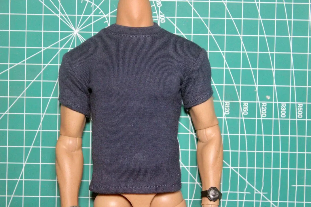 

P2-7 1/6 Scale Soldier Clothing Accessories Blue T-shirt Model for 12" Doll