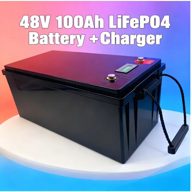 48V 100Ah LiFePO4 Lithium Battery with BMS – Ideal for Golf Carts, Inverters, Solar Energy Storage, RVs, Boats & Camping Equipm