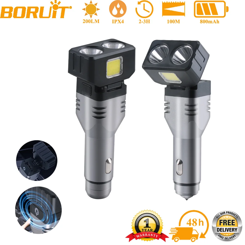 boruit-車用充電器-led-懐中電灯-4-つの照明モード-type-c-充電式ワークライト-マグネット付き-緊急ランタン-割り裂ける窓用