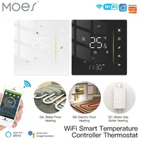 MOES Thermostat WiFi Wireless Room Temperature Controller of Water/Electric Floor Heating Gas Boiler Humidity Tuya Alexa Google