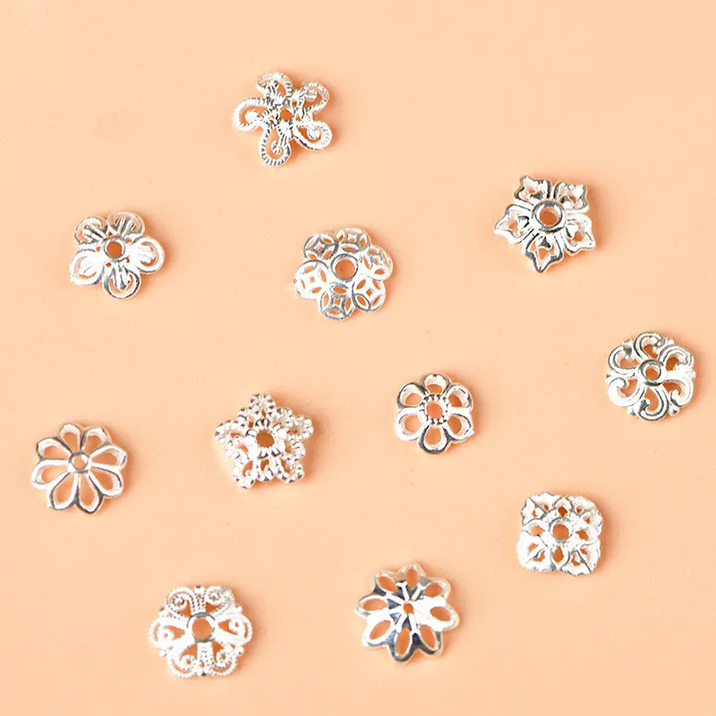 S925 حامل الخرزة الفضية حبة واحدة DIY الخرز الكريستال اليدوية صنع المجوهرات #3