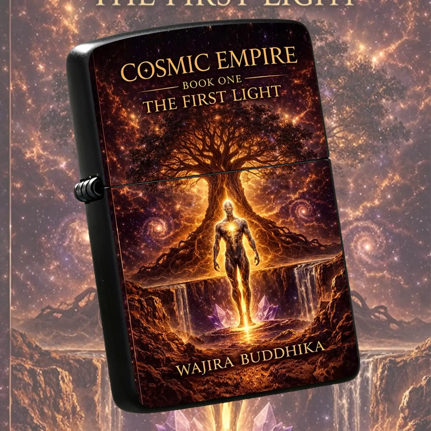 Creative Cosmic Empire The First Light Tree Pattern Portable Lighter, Sci-fi Fantasy Themed Collectible, Ideal for Daily Use Outdoor Activity Gifting, Stylish Personalized Practical Carrying Accessory A Humorous And Interesting Lighter