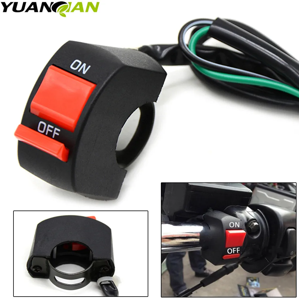 

NEW 7/8" Motorcycle Handlebar Accident Hazard Light Switch ON/OFF Button for kawasaki yamaha suzuki ducati honda for bmw