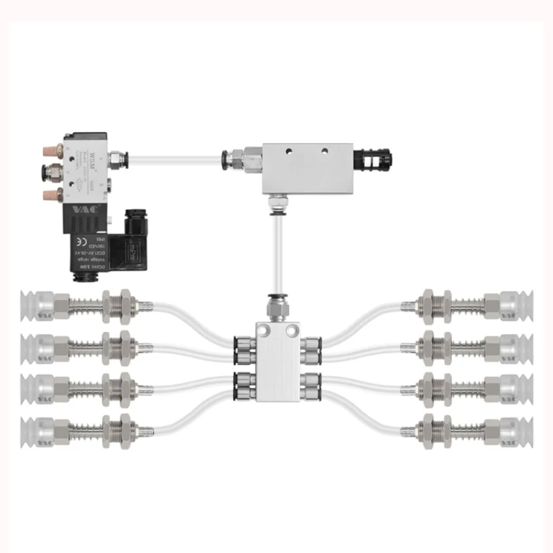 

Pneumatic manipulator Vacuum chuck assembly Metal bracket Air exhaust vacuum generator