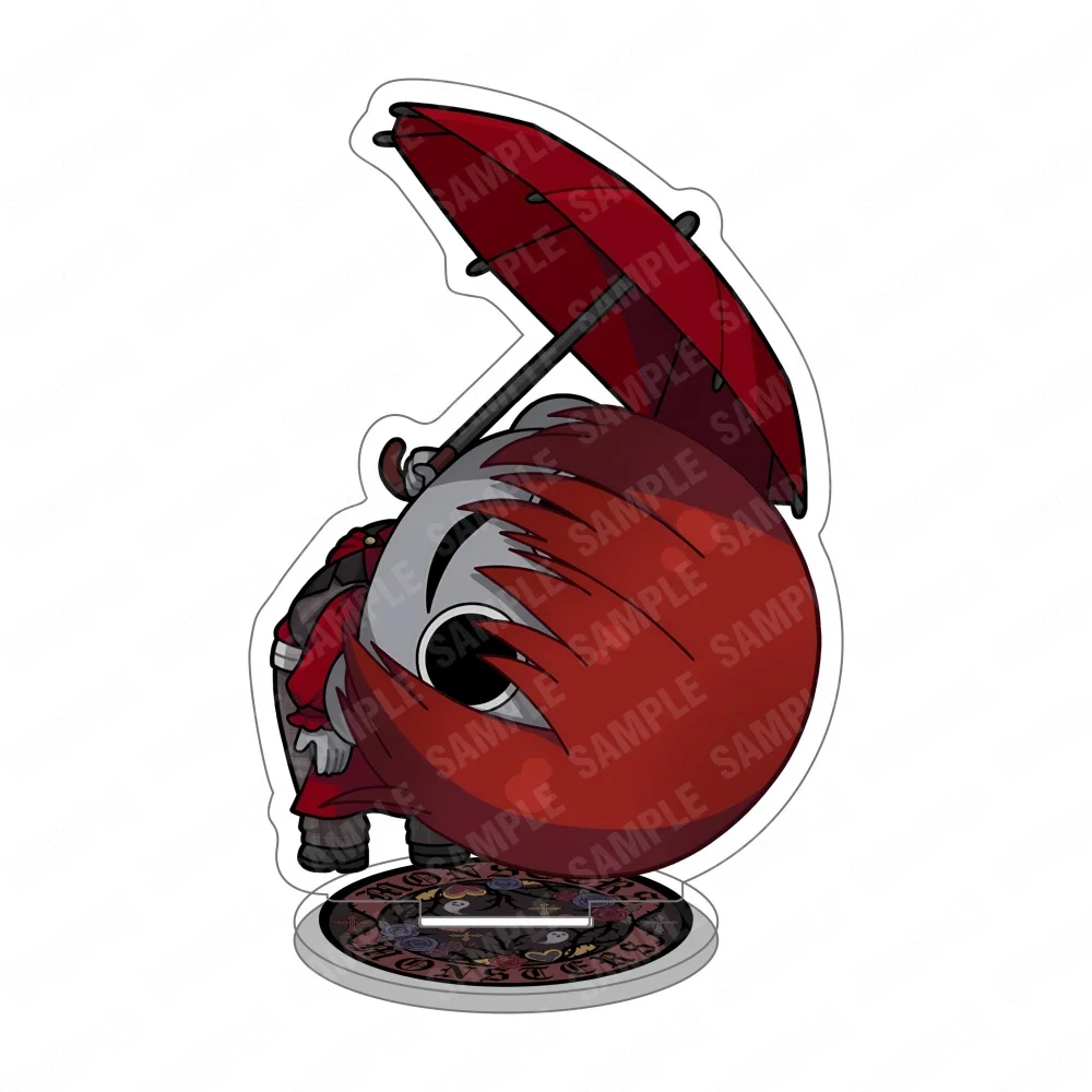 Homicipher Game Acrylic 10CM Double Sided Stand Keychain Red White Crawler Bandage Chibi Ver. Desk Decor Gift for Horror Fans