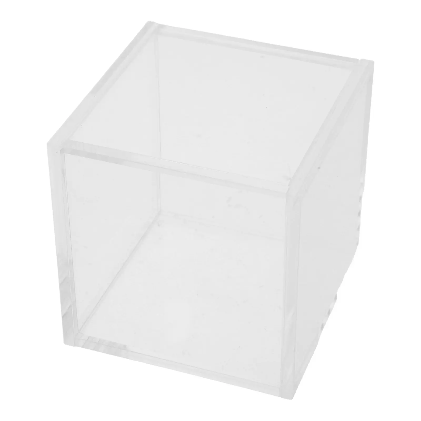 Small Acrylic Jewelry Box Transparent Square Display Container with Push Pull Lid for Ring Earring Organizer Desktop Vanity