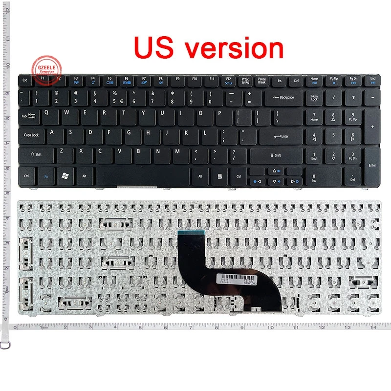 GZEELE English Laptop Keyboard for ACER Aspire 5253 5333 5340 5349 5360 5733 5733Z 5750Z 5750ZG US Replace Keyboard black