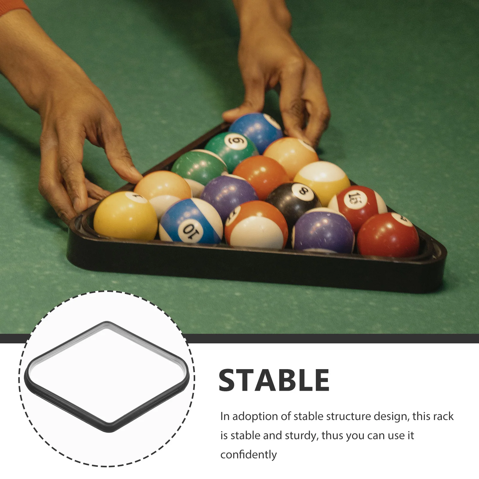 

Plastic Billiard Ball Rack Pool Table Accessory Snooker Balls Frame Durable Lightweight Rhomb Billiard Holder Gift For Billiards