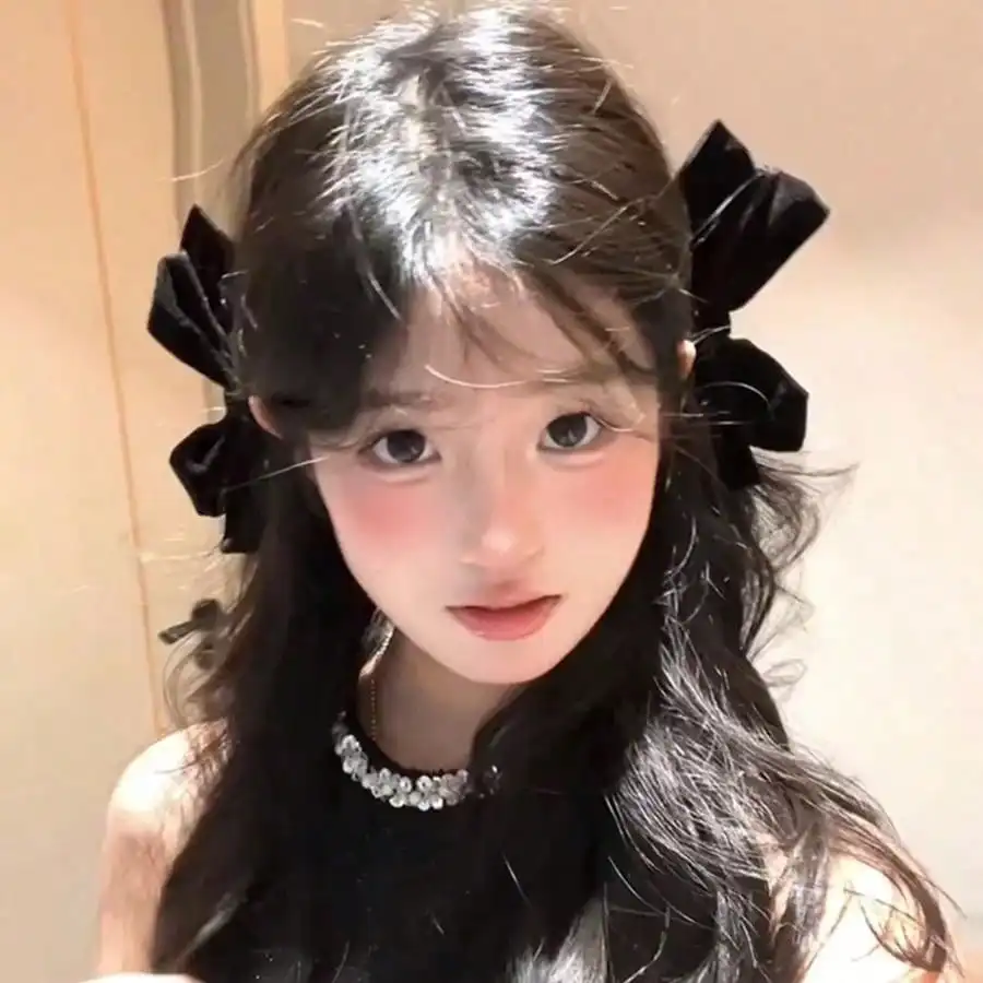 

2Pcs Black Velvet Bow Hair Clips Mini Elegant Hair Barrettes Women Girls Vintage Hair Accessories