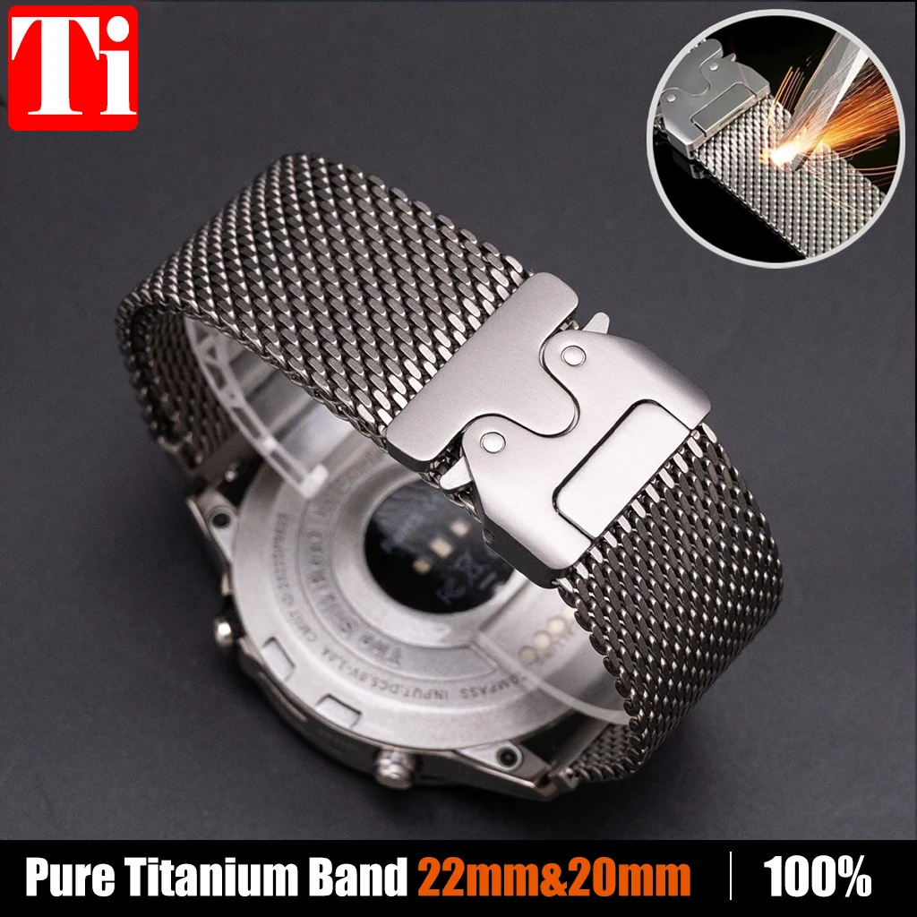 

Ремешок из настоящего титана 22 мм 20 мм для Samsung Galaxy Watch 7 6 5 4 40/44 мм, 6 Classic 43 47 мм, а также для Huawei Watch GT6 5 Pro, Xiaomi