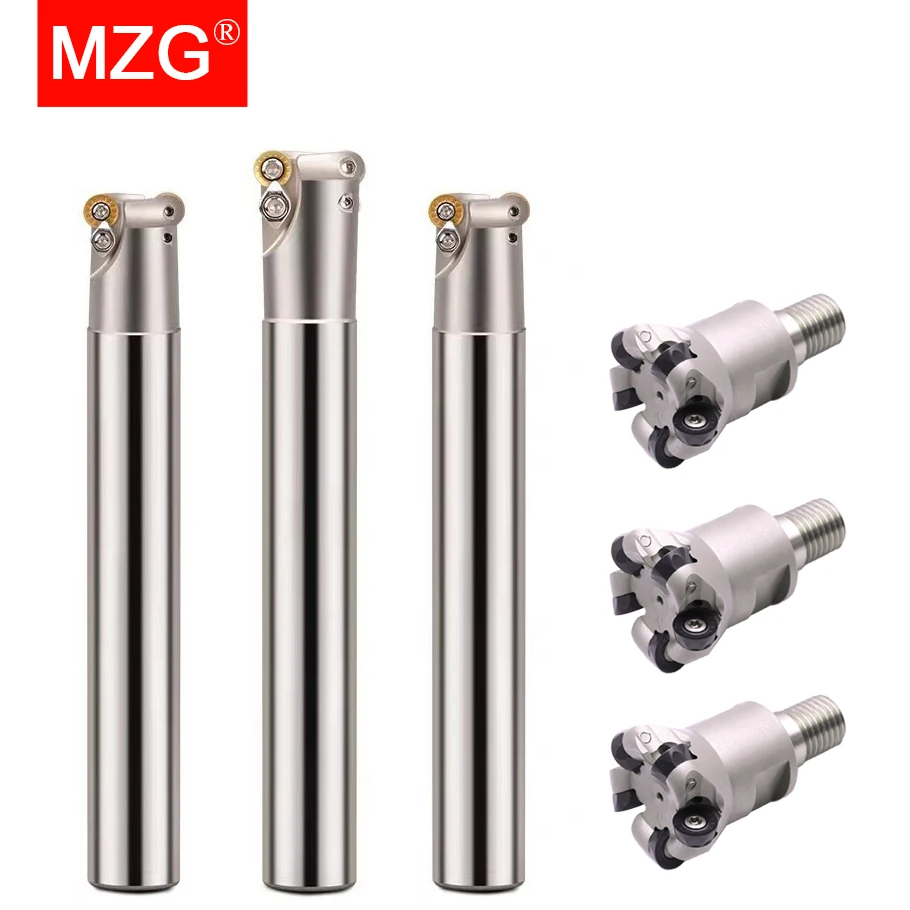 MZG EMRW 4R 5R Barre de coupe indexable pour plaquettes en carbure RPMT RPGT 08T2 10T3, porte-fraise à bout rond pour outils de tournage CNC