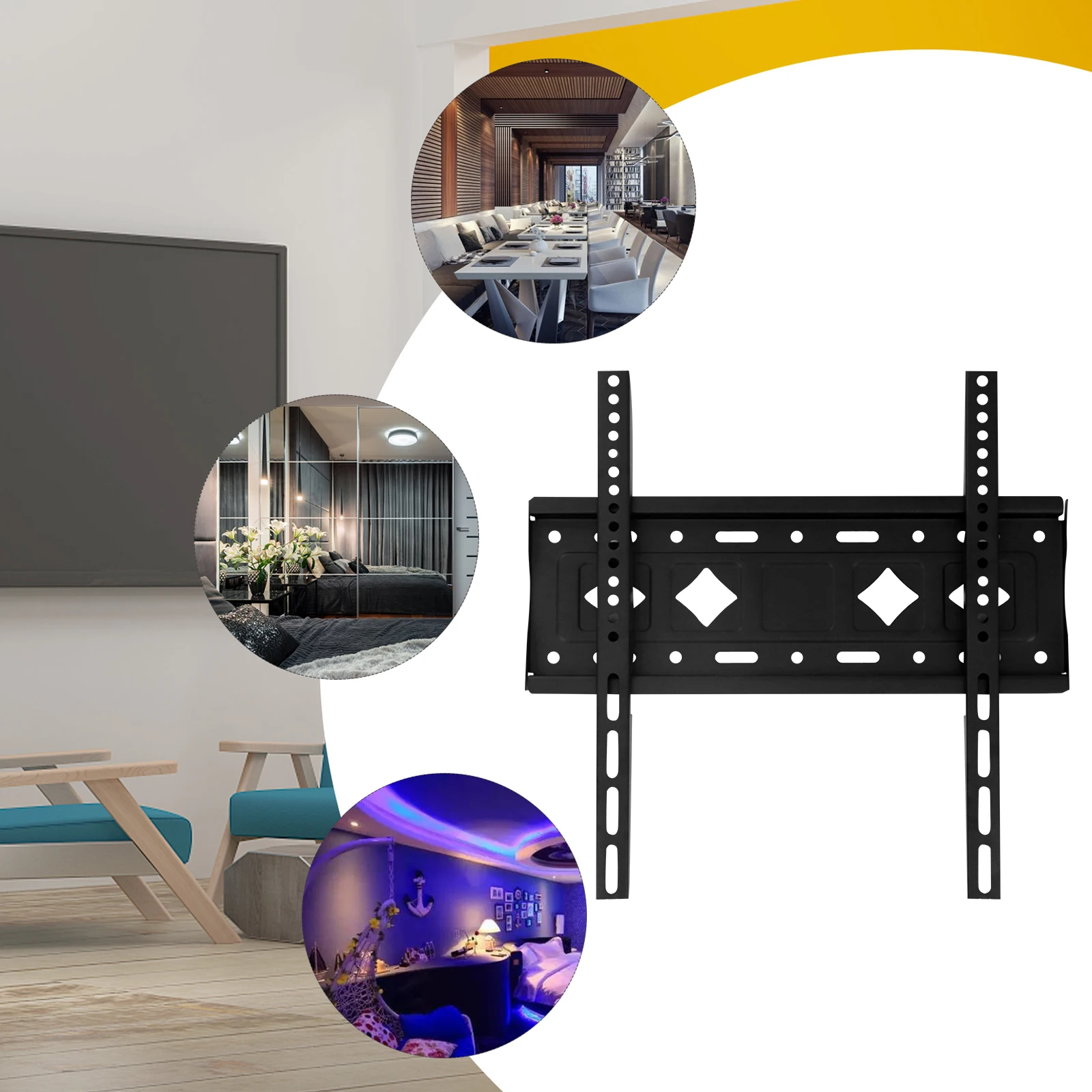 

-65 Inch TVs Black Durable Rest Wear Wear-Resistant Rack Resistant Rack Storage Stand Hanger Easy Install