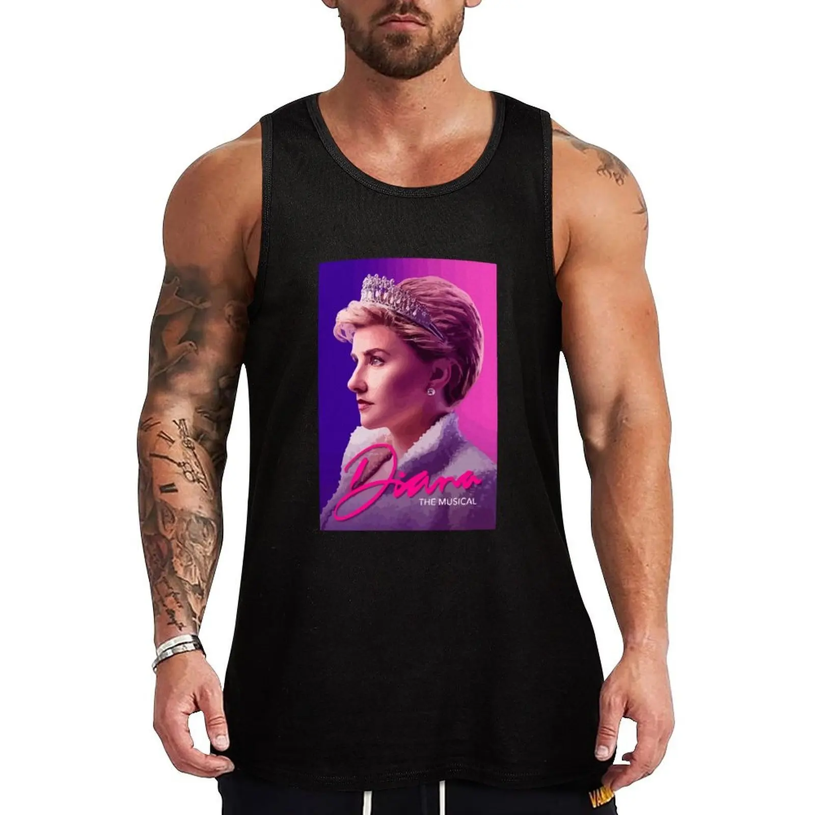 

Diana the musical logo classic t shirt Tank Top cute tops Muscle fit men gym clothing Gym man