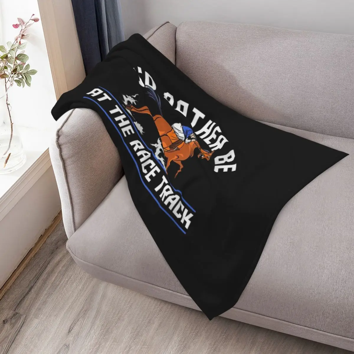 Id أفضل أن تكون في مسار السباق، بطانية رمي فاخرة وفضفاضة، أنعم، بطانيات مرجحة #3