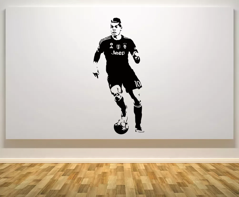 Paul Pogba French France soccer  self-adhesive  removable Wall Sticker Art  Decal Mural   Decor
