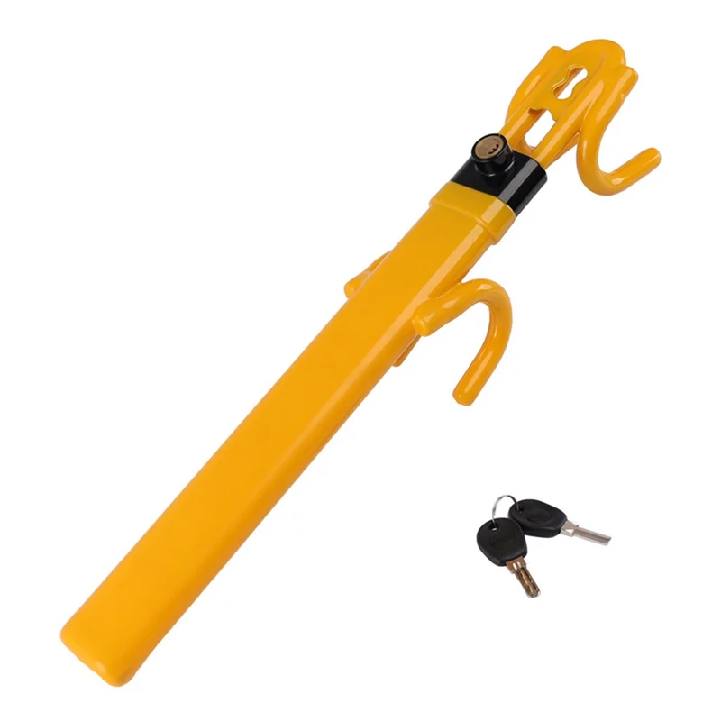 

ABTD-замок на руль, противоугонный замок на колесо, выдвижные двойные крючки, автомобильный замок с 2 ключами для безопасности автомобиля