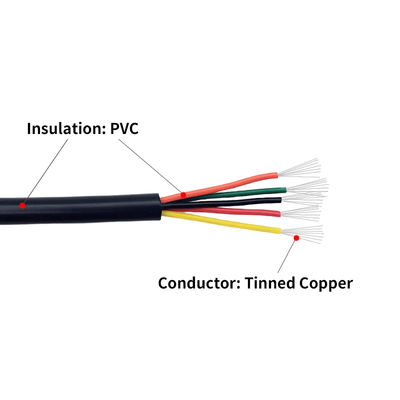 Sheathed Wire Cable 30 28 26 24 22 20 18 AWG Tinned Copper 2 3 4 5 6 7 8 10 Core Electronic Audio Wire For Automotive LED Lights