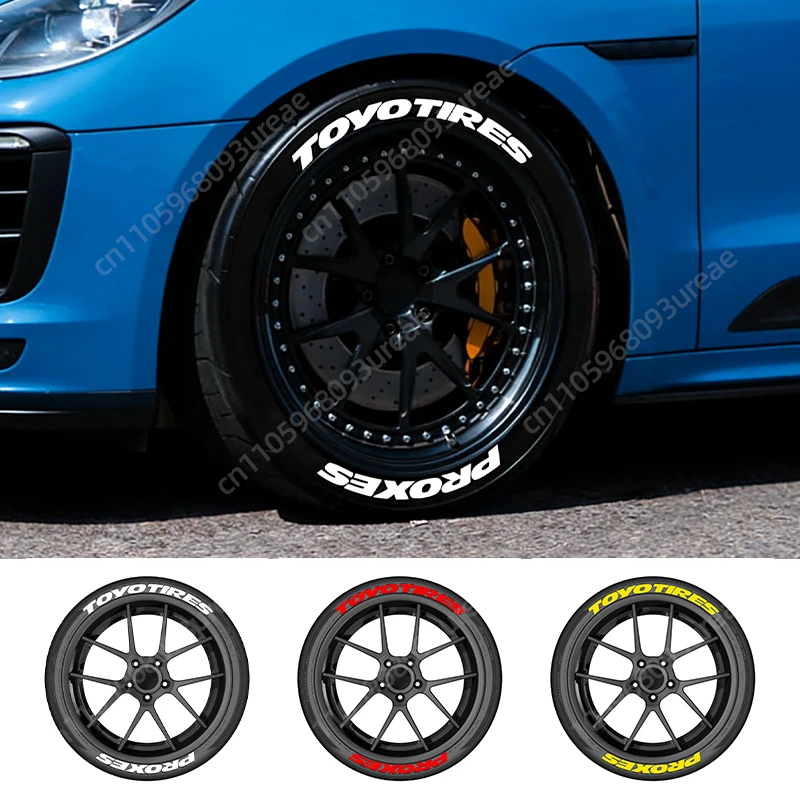 

Permanent Tire Letter Stickers 3D Tire Rubber Stickers TOYO TIRES PROXES PVC Waterproof Decorative Car Accessories