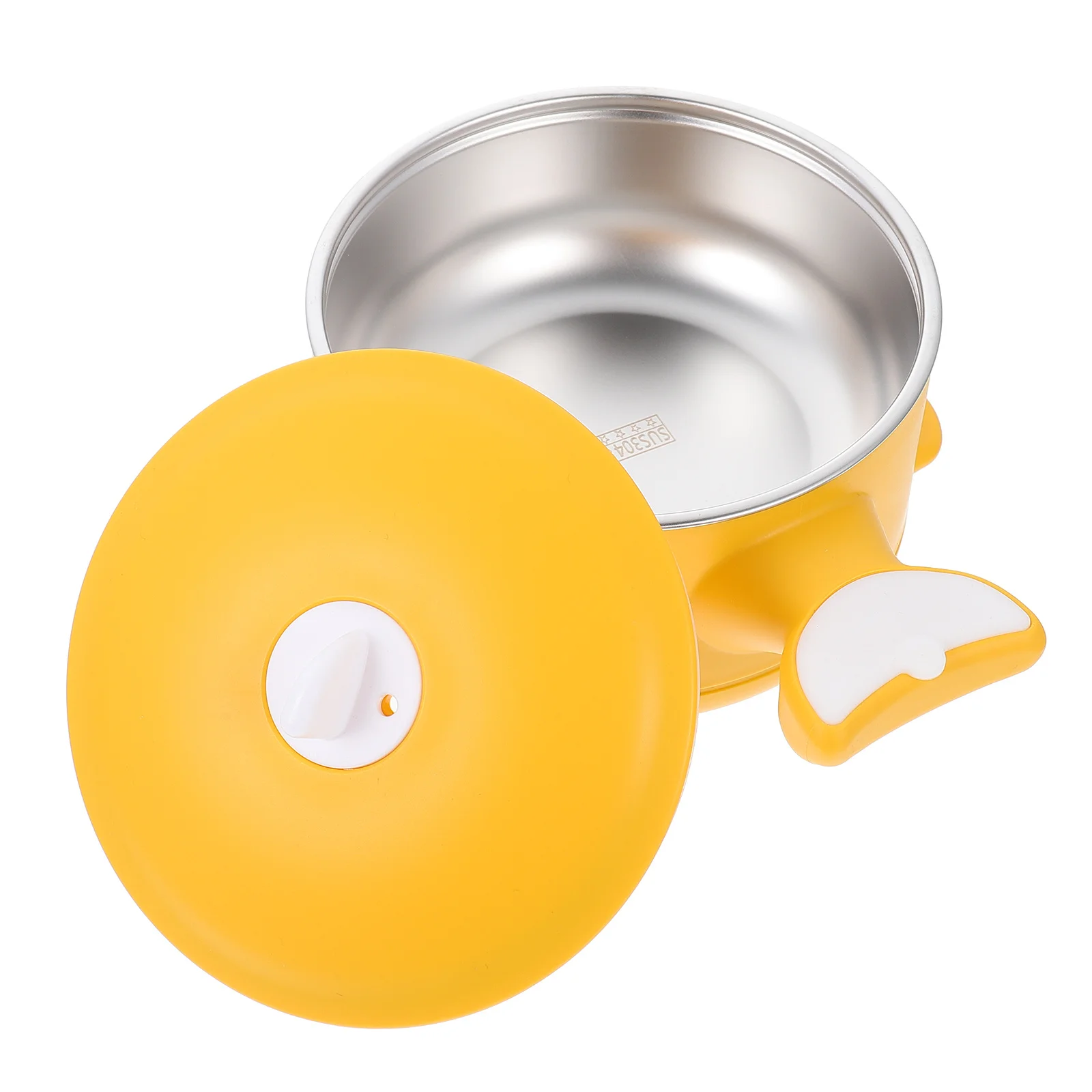

Stainless Steel Thermal Insulation Baby Food Bowl Lightweight Portable Suction Cup Bowl Ergonomic Handle Kids Feeding Tableware