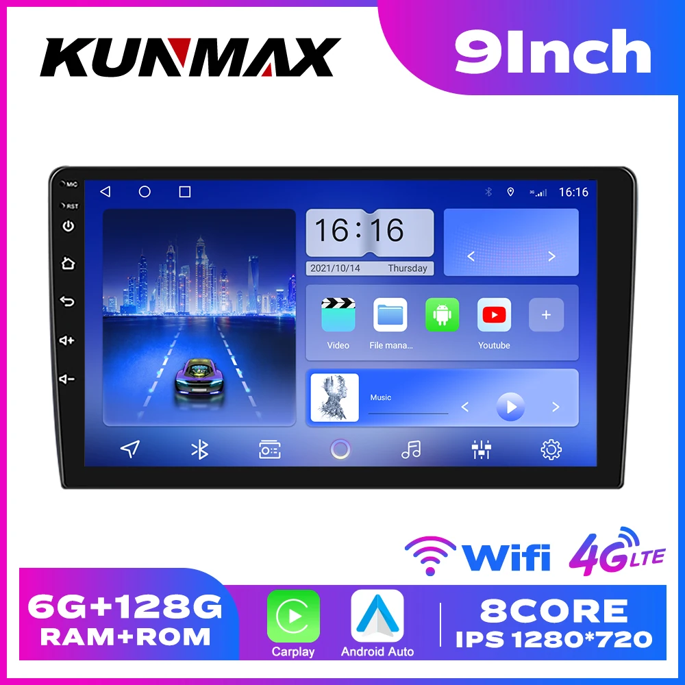 Androidカーラジオ,DVD,GPS,Bluetooth,マルチメディアプレーヤー,2 DIN