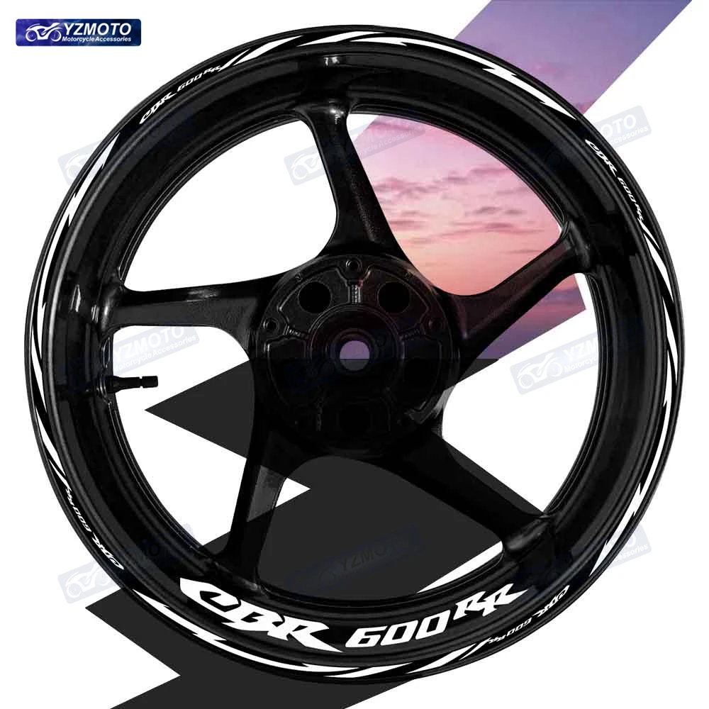 

Для мотоцикла Honda CBR600RR 17-дюймовая наклейка на переднее и заднее колесо в полоску, лента на колесо, декоративные светоотражающие наклейки на обод