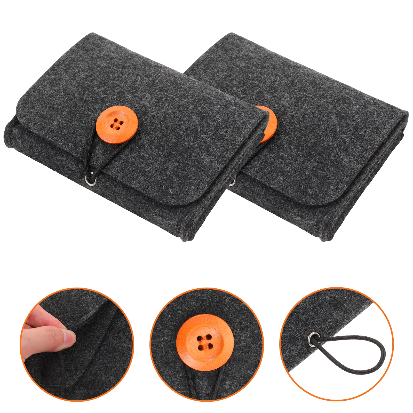 

2pcs Essential Oil Storage Organizer For Travel Portable Small Bottles Case Felt Carrier Perfume Bottle Nail Polish Container