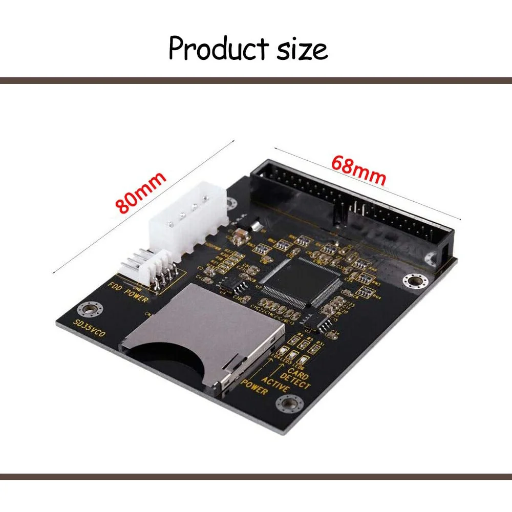 Leading-SD SDHC Card To IDE 3.5 Inch 40Pin Male Adapter Male IDE Hard Disk Drive Adapter SD SDHC SDXC MMC Card To IDE 40Pin