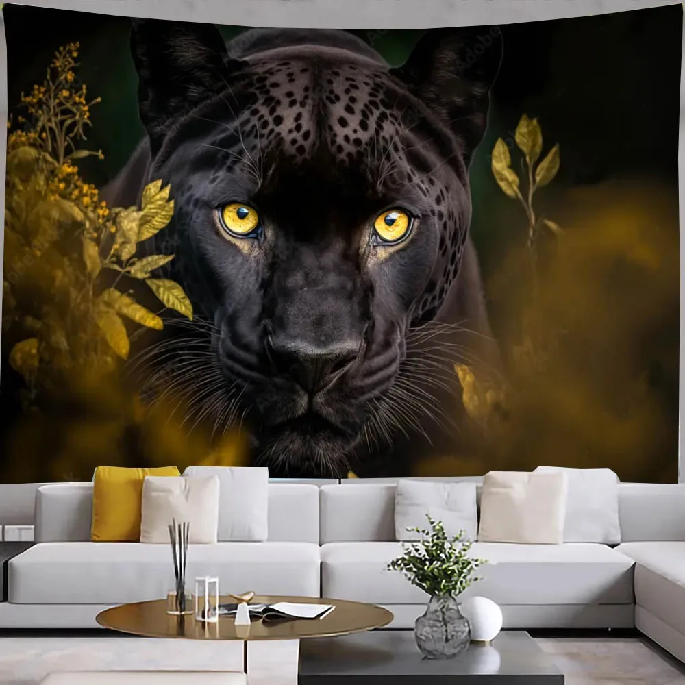Animal Pattern Tapestry Bedroom Lion Tiger Giraffe Fox Wall Background Cloth Home Decoration House Living Room Hanging Cloth