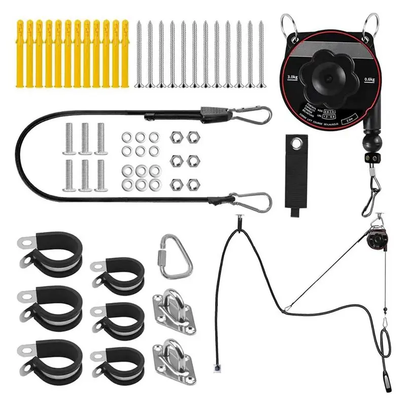 NEW HOT In Stock-EV Cable Retractor, Adjustable Tension Retractable Cord Reel Holder For Level 2 Charging Cables, Indoor