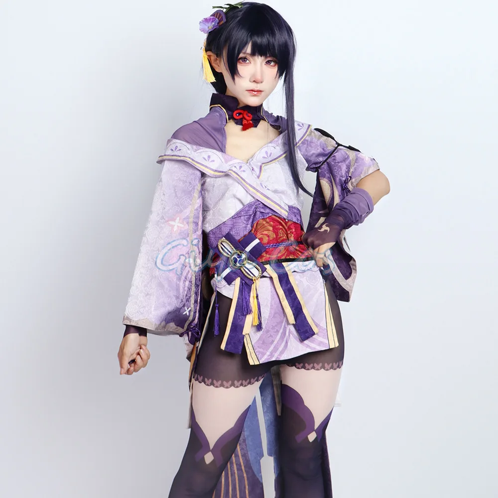 Beelzebul Raiden Shogun disfraz de Cosplay Genshin Impact, uniforme de Carnaval para adultos, Anime, fiesta de Halloween, juego de Mascarada para mujeres