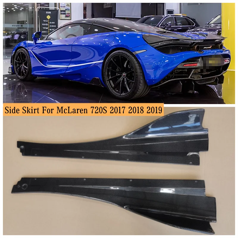 

For McLaren 720S 2017 2018 2019 2020 2021 2022+ High Quality Carbon Fiber Bumper Lip Side Skirt Splitters Cover