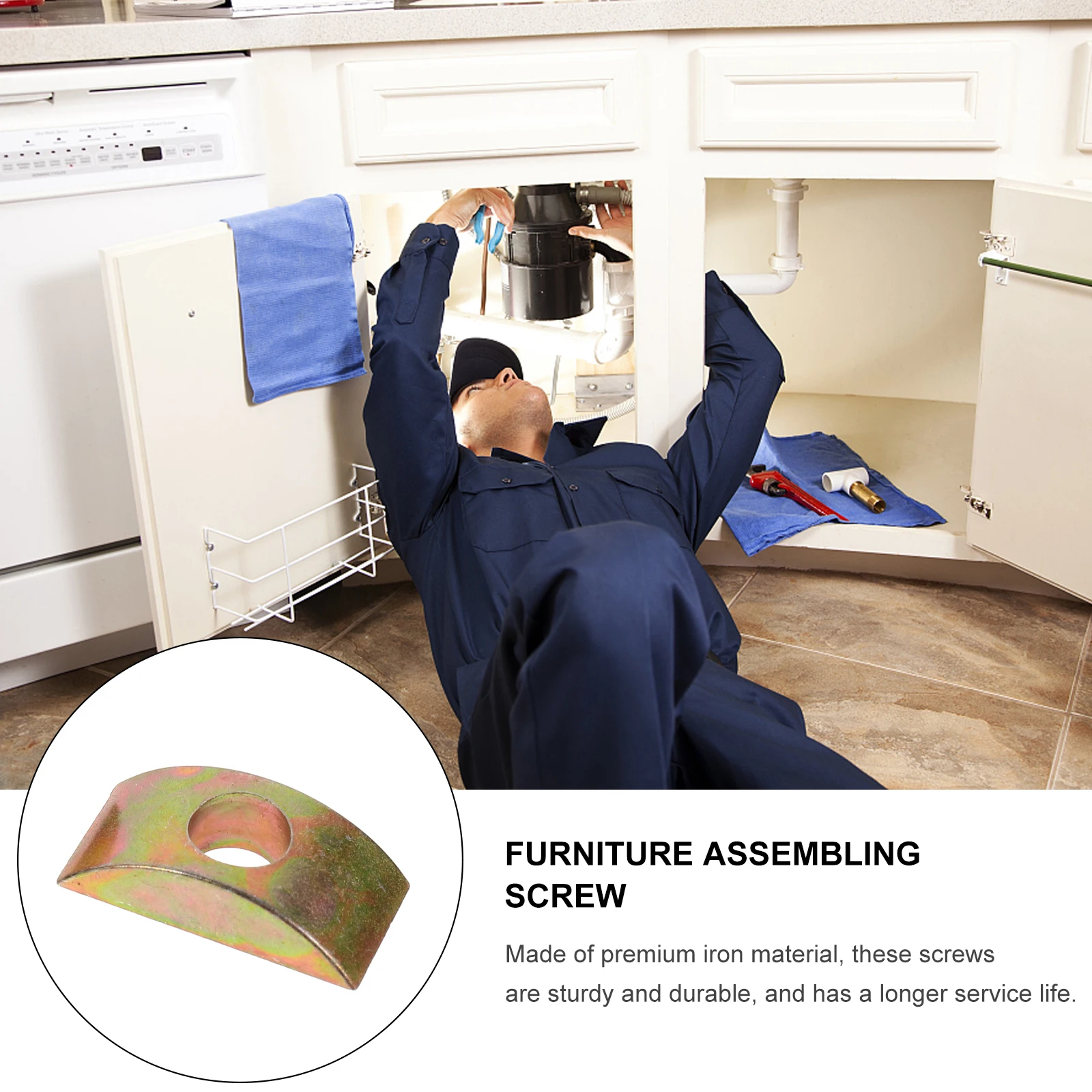 25 шт. мебельная шайба 4-в-1, металлические прокладки, прочные разъемы для деревянной мебели, кровати, шкафы, каркас кровати, фурнитура