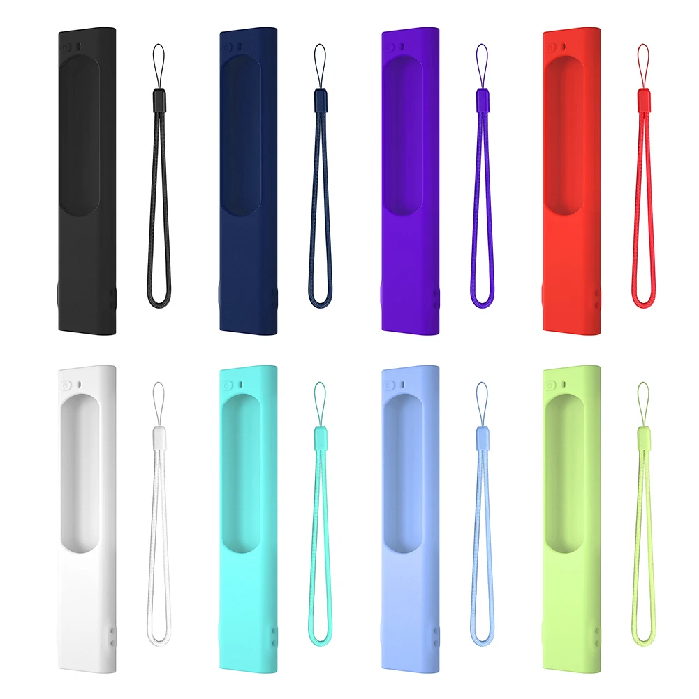 Silicone Case Anti-Fall Shockproof Remote Control Cover Sleeve Anti Slip w/Lanyard for Samsung BN59-01385A 01358B 01391A