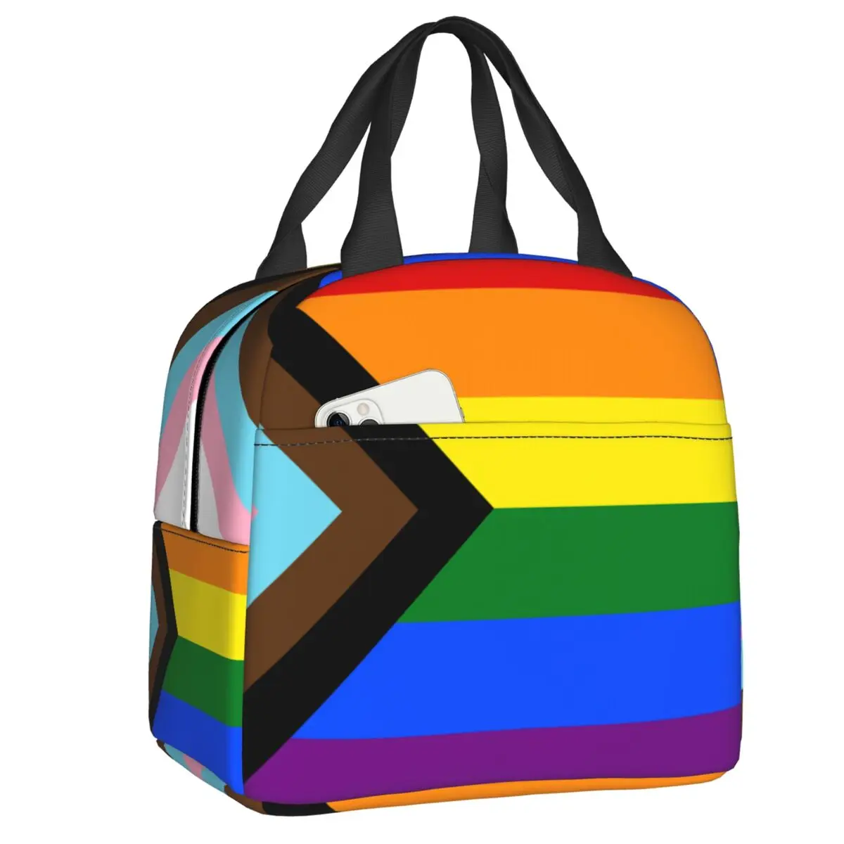 

Custom Gay Pride Rainbow Flag LGBTQ Lunch Bag Women Thermal Cooler Insulated Lunch Box for Adult Office