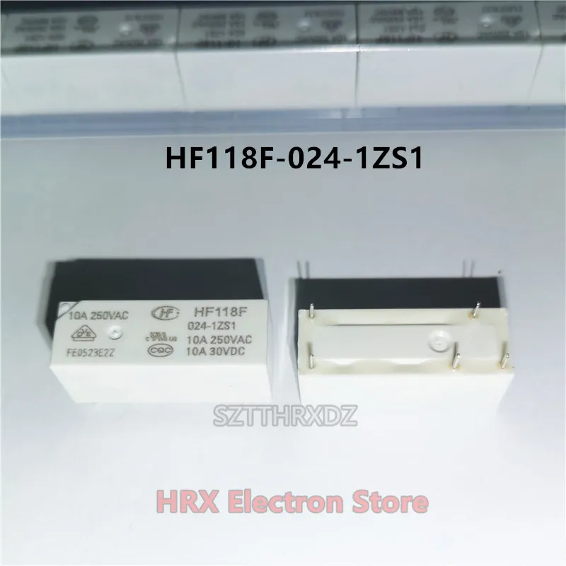 

50PCS/lot Relay HF118F-024-1ZS1 JQX-118F-024-1ZS1 5-PIN 10A 250VAC New original