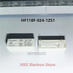 50PCS/lot Relay HF118F-024-1ZS1 JQX-118F-024-1ZS1 5-PIN 10A 250VAC New original