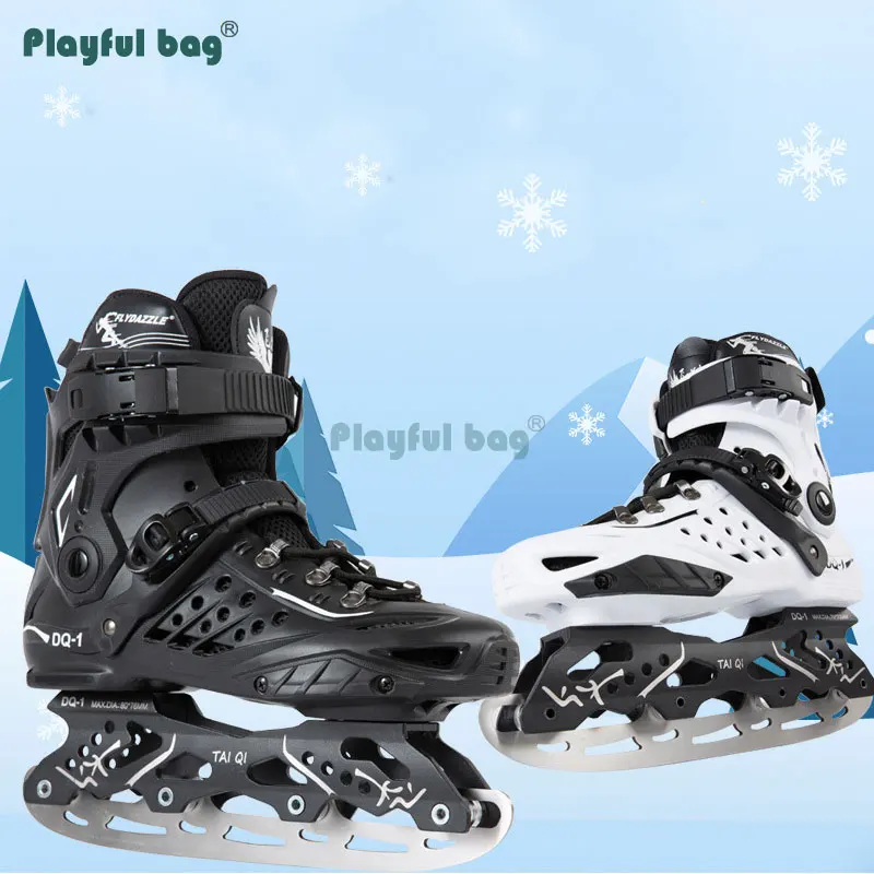 

Ice skates Roller skates Adult Dual-use Skating Shoes Single Row Four wheels Outdoor roller skating shoes AMB122