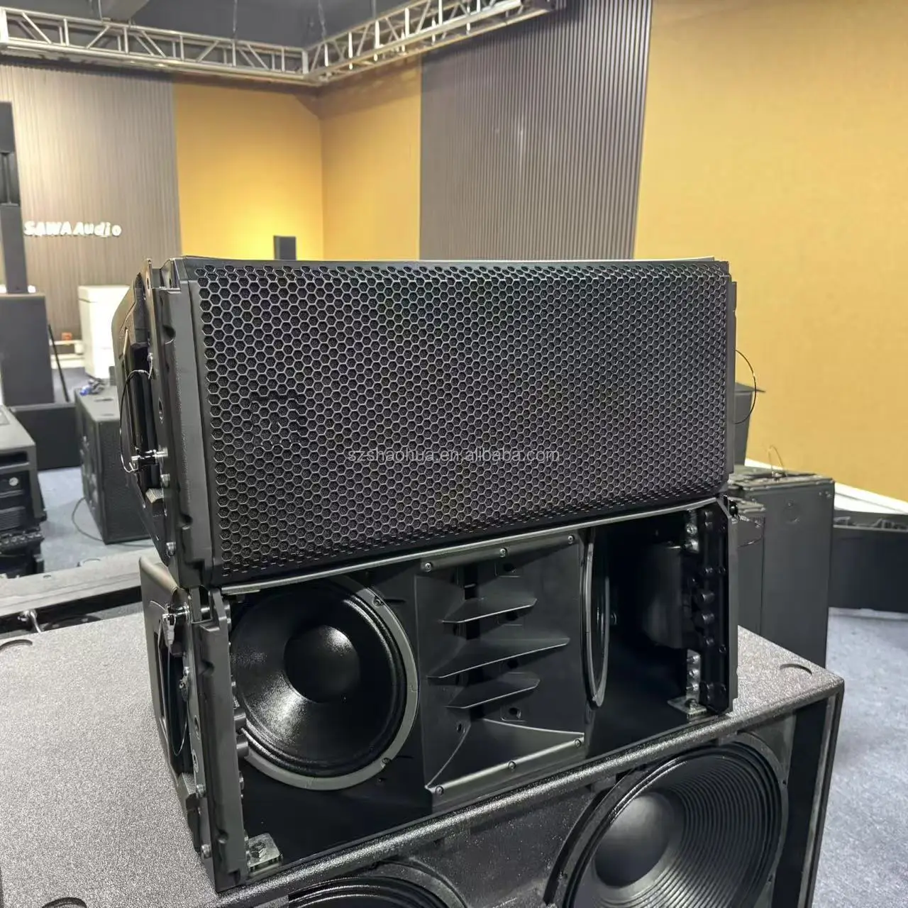 2025 Hot Selling Dual 10 Inch Line Array Speakers Professional Plastic Box PA System Speaker