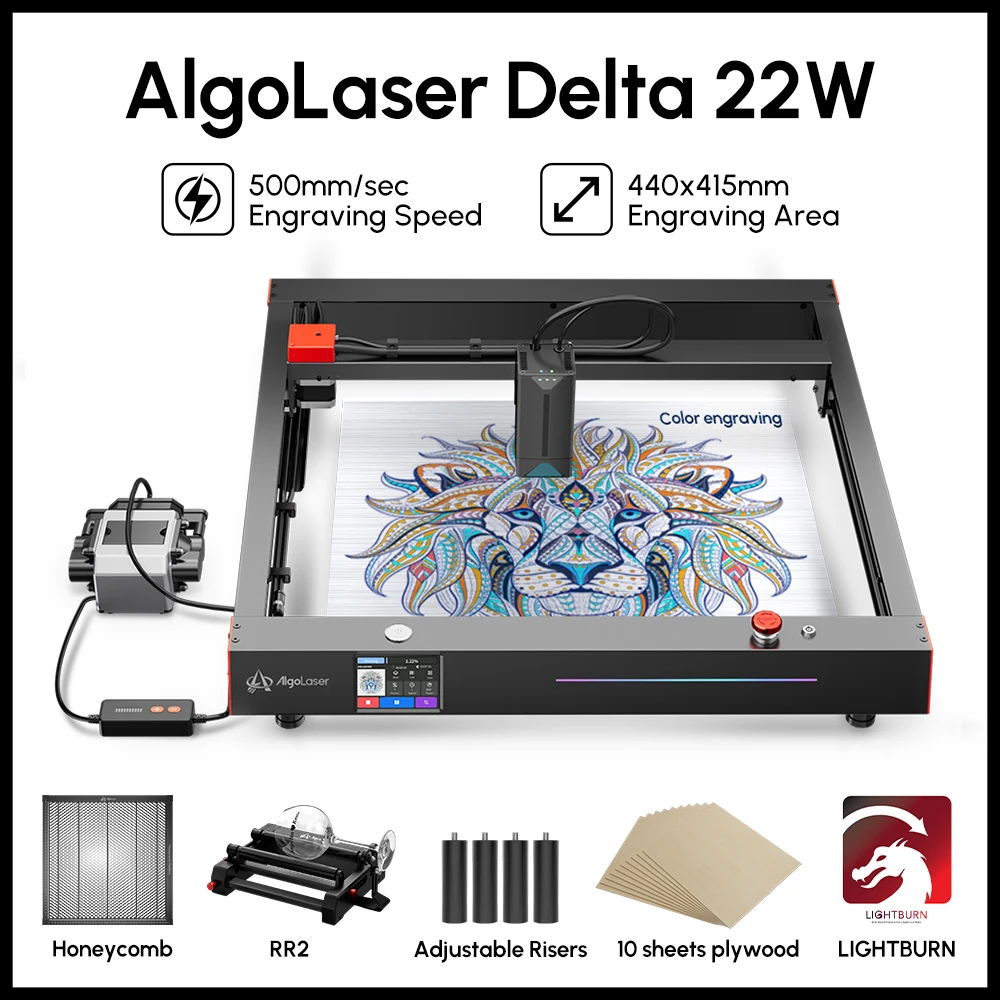 Ortur Delta 22W Laser Cutter Monster 440*415mm Carving Area 400mm/s Metal Engraver Woodworking Laser Engraving Cutting Machine