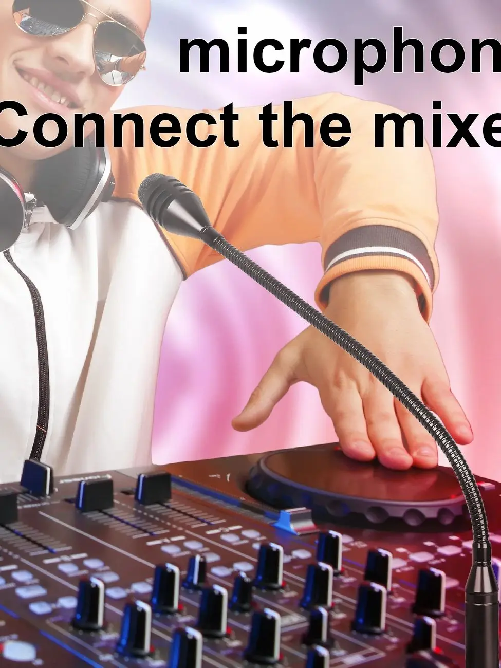 Depusheng profesjonalny dynamiczny mikrofon DJ z przełącznikiem do miksera dedykowany mikrofon do krzykania dysków KTV Bar mikrofon DJ na gęsiej szyi — zdjęcie 2