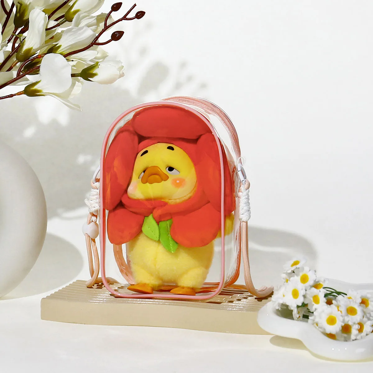 Per Labubu Protect Case Doll Borsa a tracolla trasparente Borsa di stoccaggio antipolvere alla moda Regalo di festa