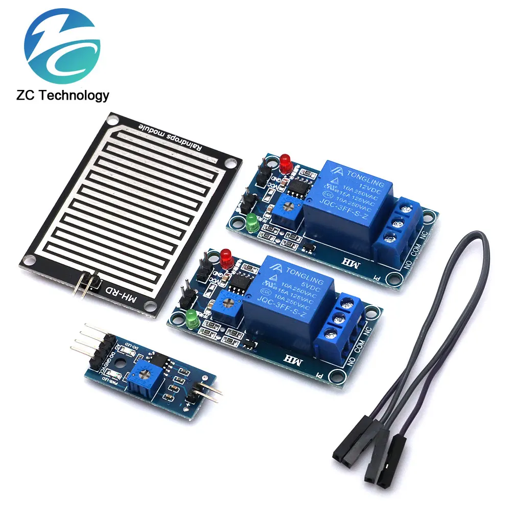 Snow Raindrops Detection Sensor Module Rain Weather Module Humidity For Arduino Relay Control Module Rain Water Sensor Module