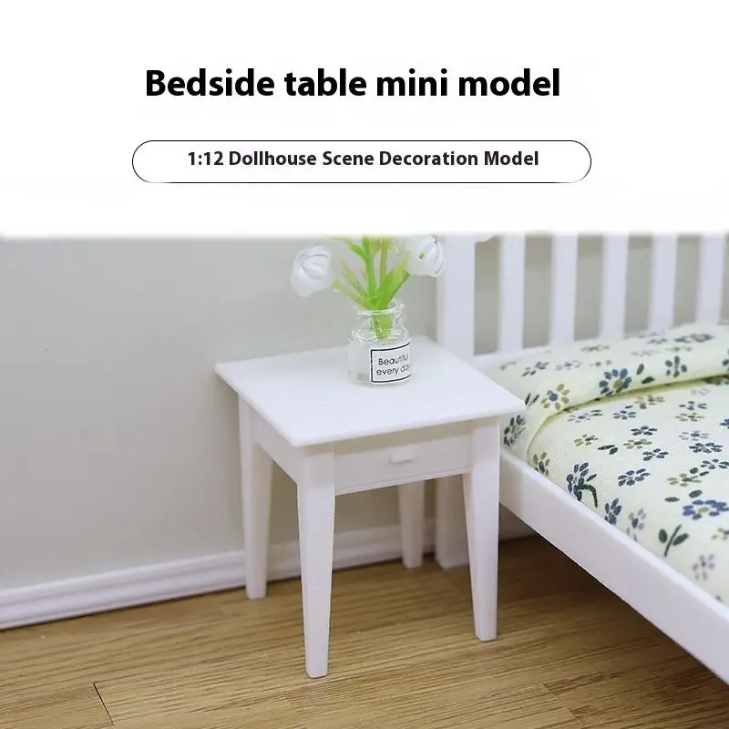 

Мини-стол для кукольного домика 1:12, миниатюрная мебель для спальни, украшение для кукольного дома