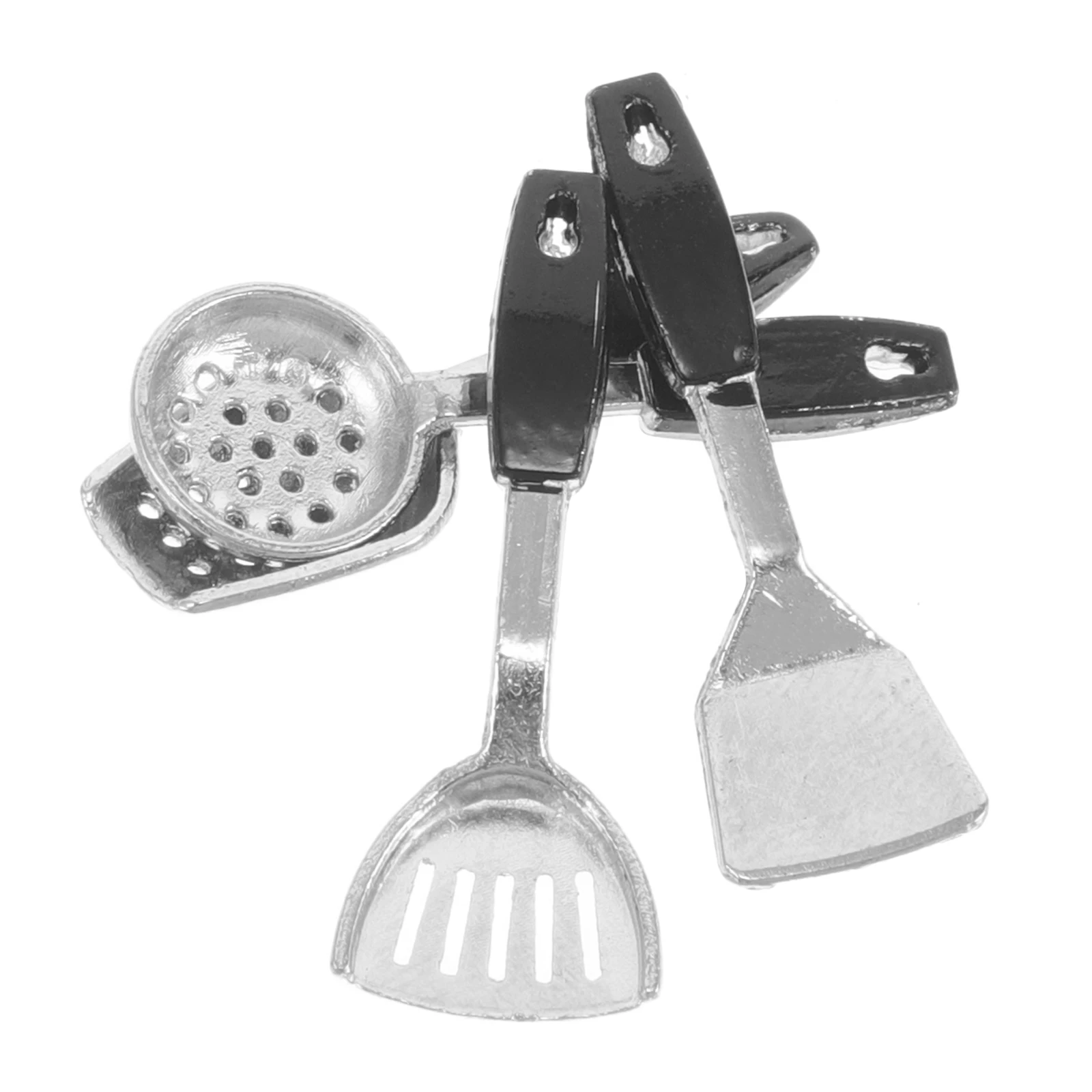 

Mini Shovel Miniature Dollhouse Kitchen Accessories Set Silverware Tools Decor Alloy Pretend Play Toy Safe Smooth Rich Details