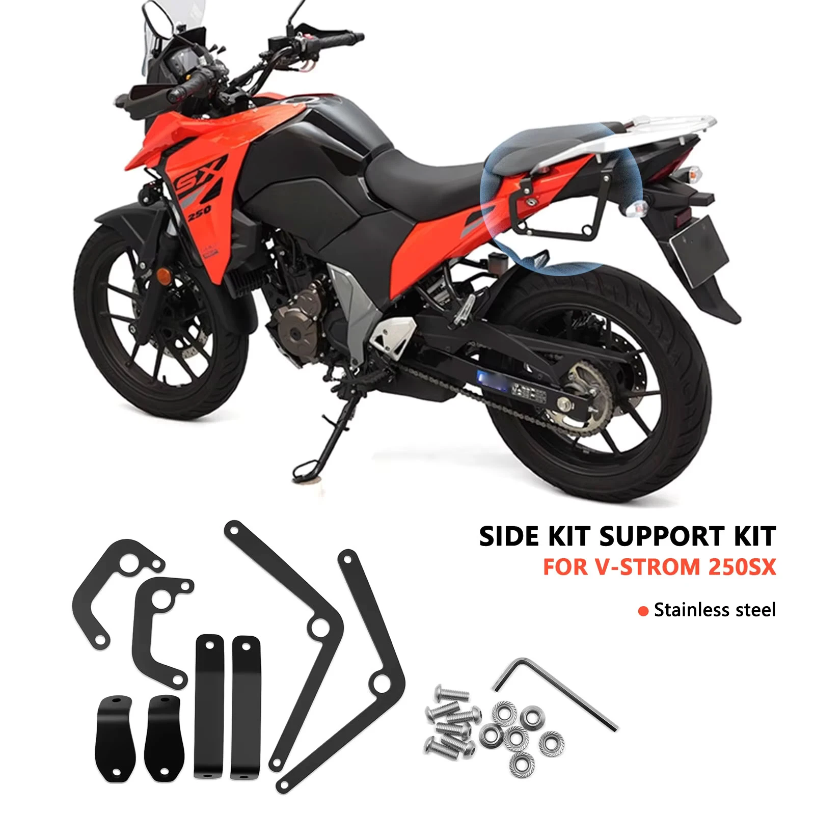 FOR V-STROM 250 SX 2025 VStrom 250 SX 2024 2023 2022 Side luggage rack Saddle bag support bar mounting bracket Accessories