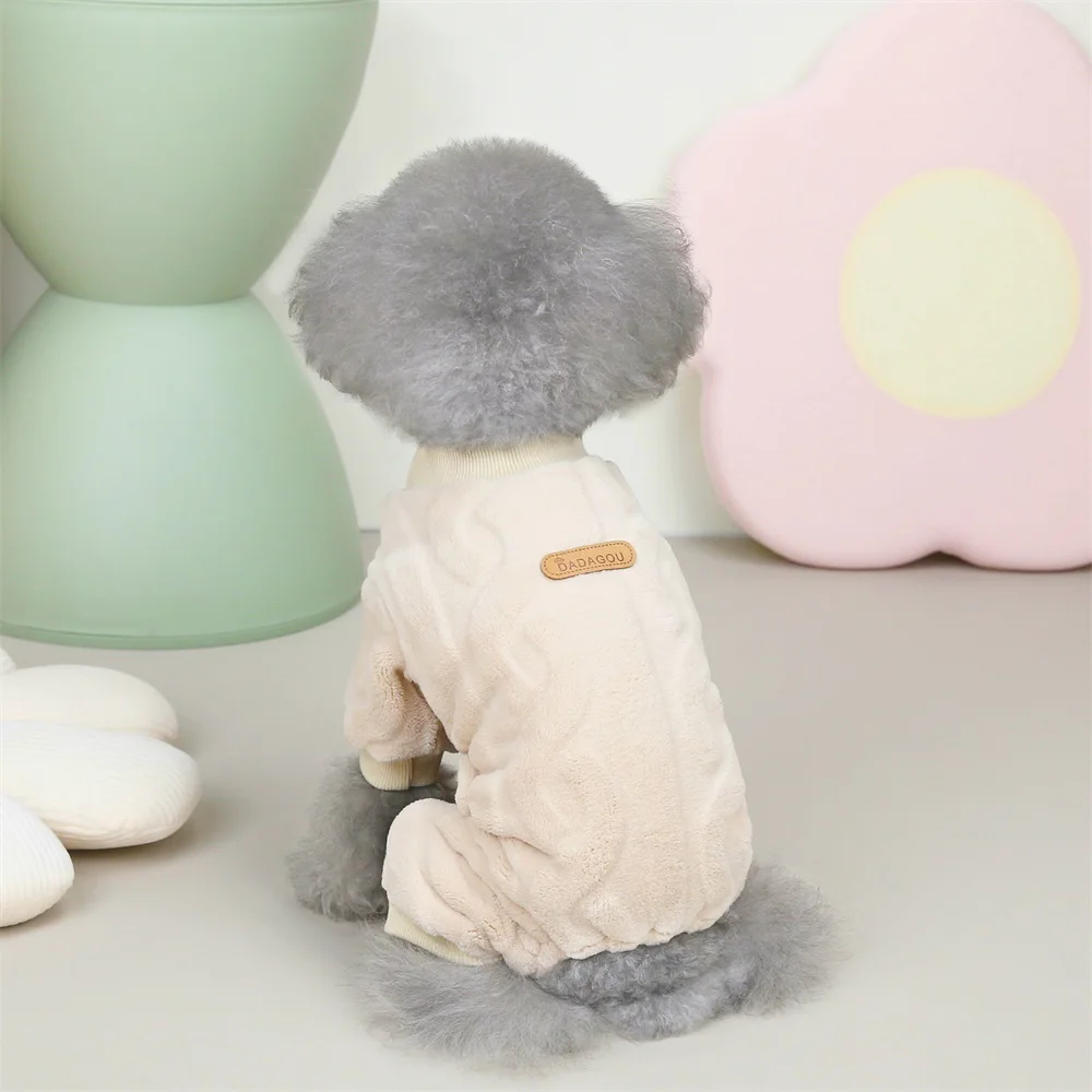 Mono para perro de forro polar abrigo invierno ropa mascotas_voghion.com