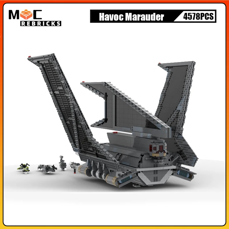 MOC-Space VANClassic Movie importer, Night Marauder Attack Shuttle Collector Rods, DIY Assembly Model Bricks Toys, peuvGifts