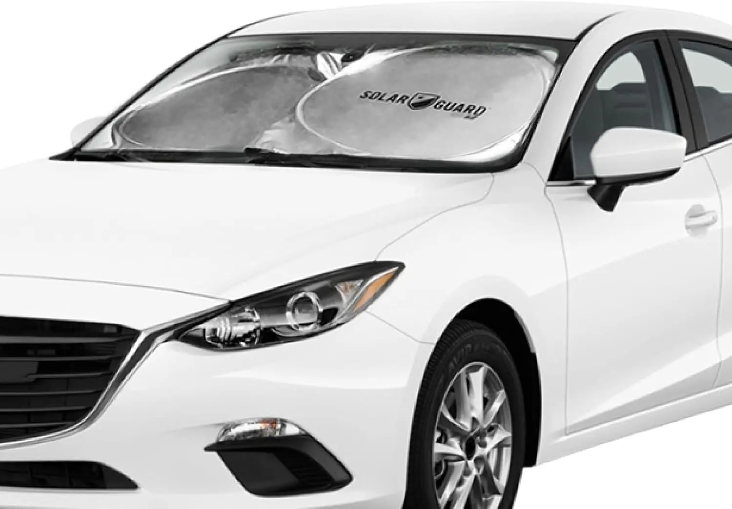 

Go Interior Sunshade for Car Windshield, Small Size - Reflective Car Shades for Windshield, Blocks Damaging UV Rays - Includes 2