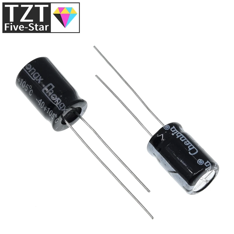 10/30 قطعة جودة عالية 25V470UF 8*12 مللي متر 470 فائق التوهج 25V 8*12 مُكثَّف كهربائيًا